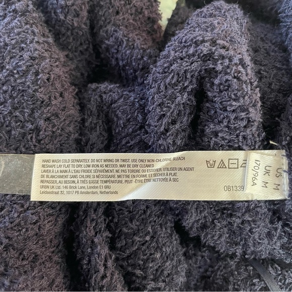 New! Free People FP Beach Claire terry Navy Knit strapless Jumpsuit 20147 - Picture 10 of 12